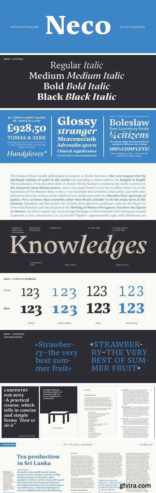 Neco Font Family - 8 Fonts