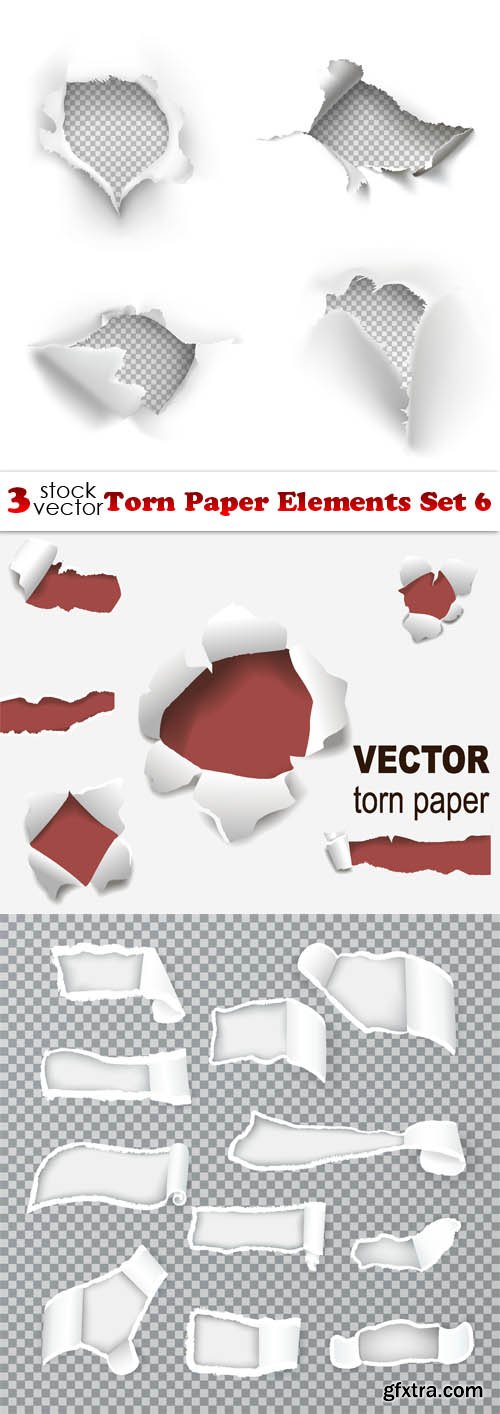 Vectors - Torn Paper Elements Set 6