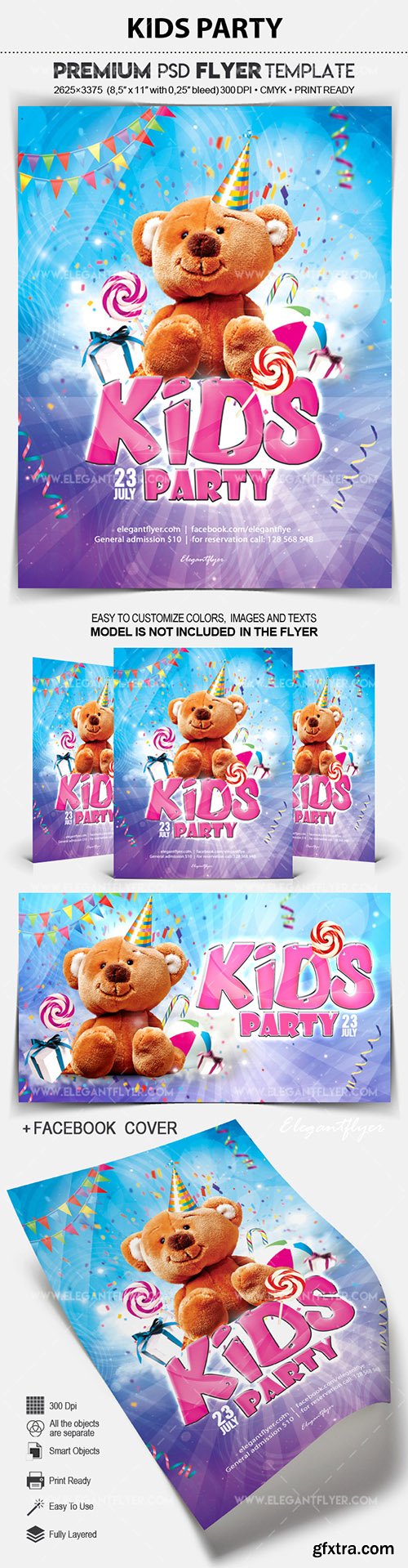 Kids Party – Flyer PSD Template