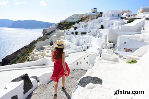 Woman on Holiday Vacation Sea Beach 25xJPG