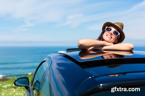 Woman on Holiday Vacation Sea Beach 25xJPG