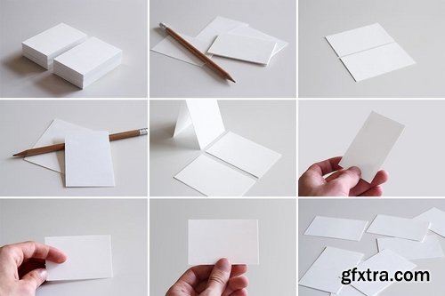 Realistic Business Card Mockups for EU Size