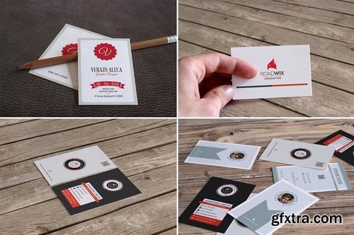 Realistic Business Card Mockups for EU Size
