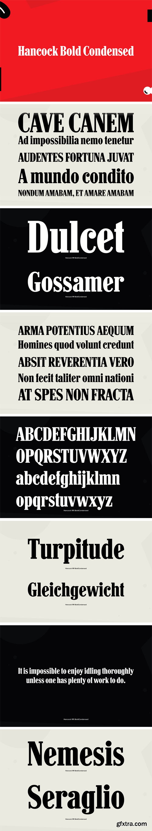 Hancock Bold Condensed Font Hancock Bold Condensed Font