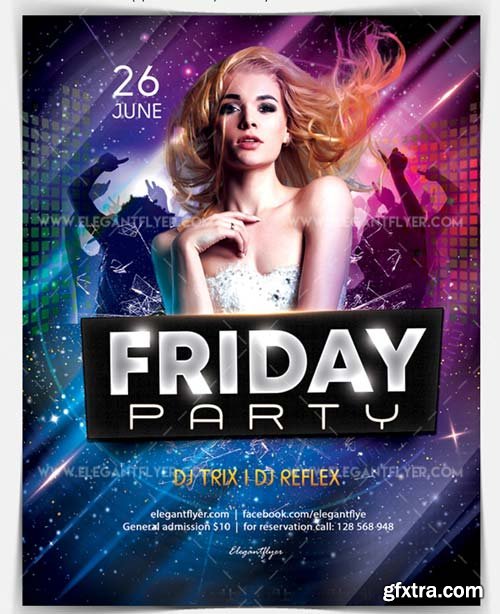Friday Party V18 2018 Flyer PSD Template