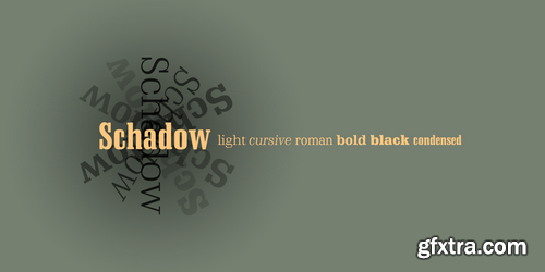Schadow Font Family - 6 Fonts