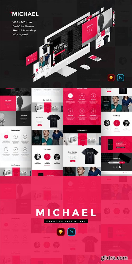Michael Creative Website UI Kit Michael Creative Website UI Kit