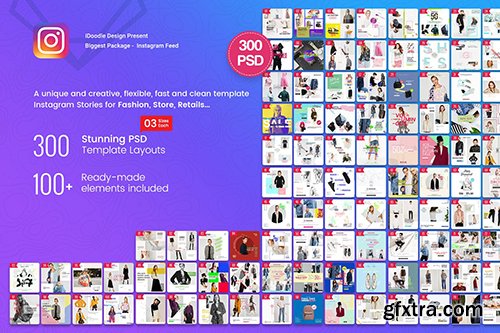 Fashion Instagram Post , Stories - 300 PSD Fashion Instagram Post , Stories - 300 PSD