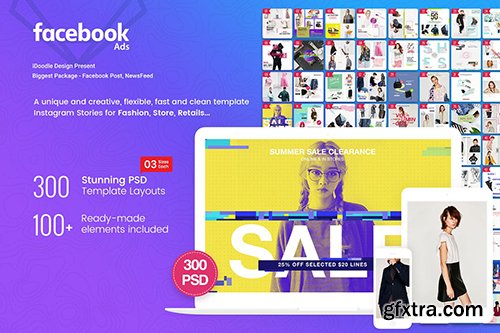 Fashion Facebook Post , NewsFeed - 300 PSD Fashion Facebook Post , NewsFeed - 300 PSD