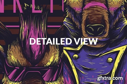 Funk Light T-Shirt Design Template