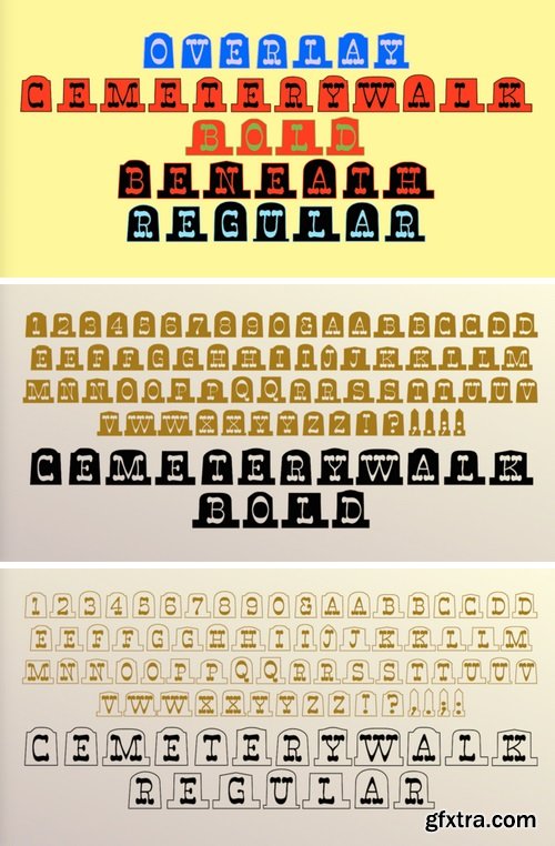 CemeteryWalk Font Family - 2 Fonts