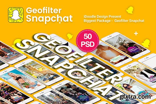 Promotion Geofilters Snapchat - 50 PSD Promotion Geofilters Snapchat - 50 PSD