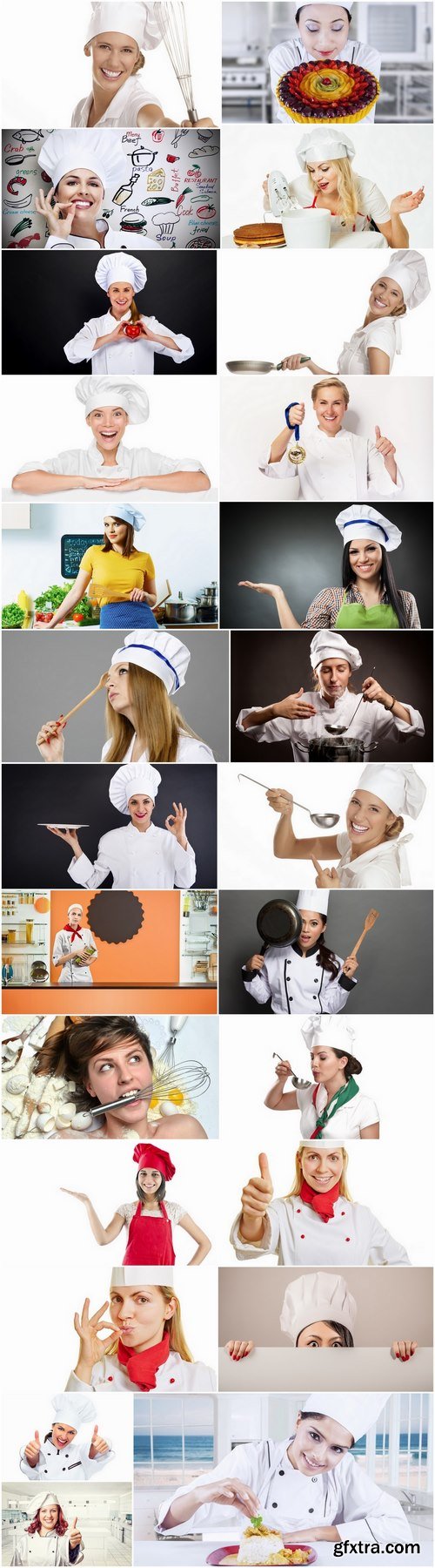 Woman Chef Cooking Food in Kitchen 25xJPG