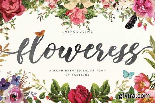 CM - Floweress - Hand Painted Brush Font 2858950