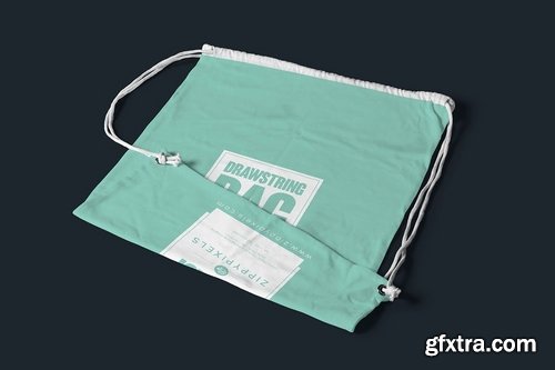 5 Drawstring Bag Mockups