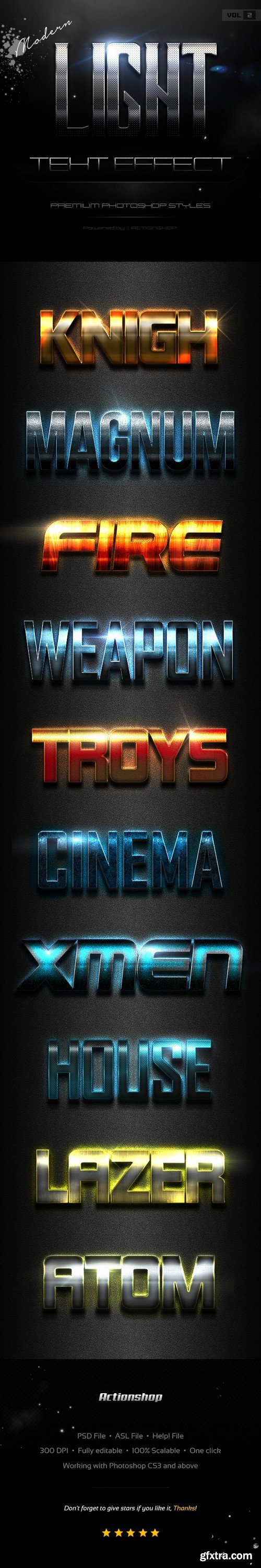 Graphicriver - 10 Modern Light Text Effects Vol.2 19634638
