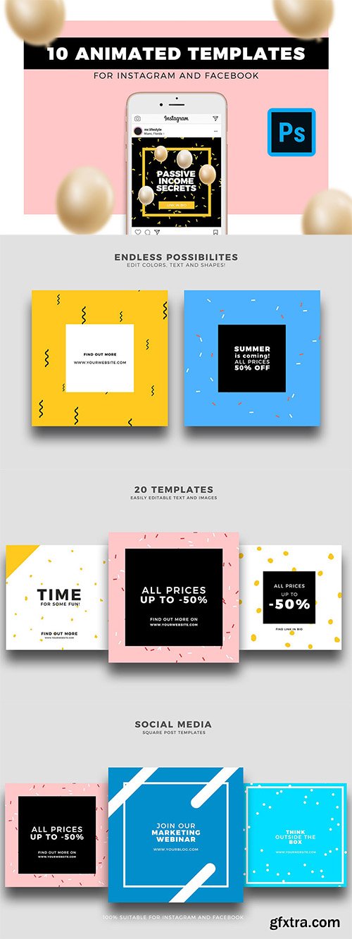 Animated Social Media Templates