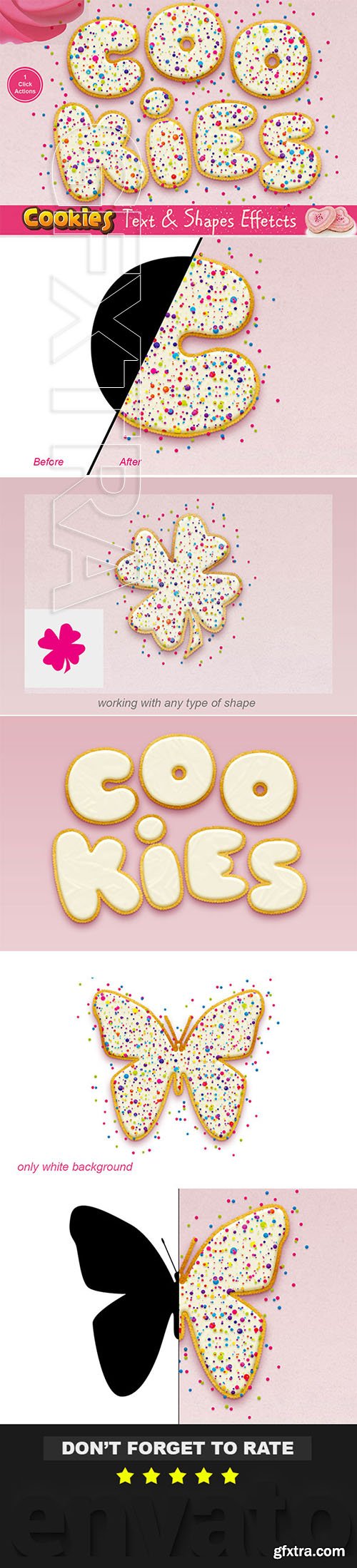 CreativeMarket - Cookies Text Effect Photoshop Action 2849113