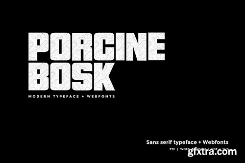 Porcine Bosk - Modern typeface + WebFont