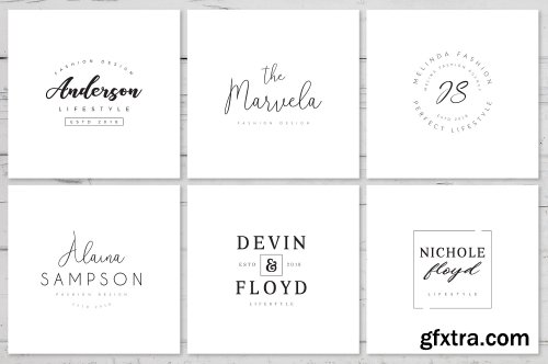 CreativeMarket Minimal Premade Logo Bundle V04 2562978