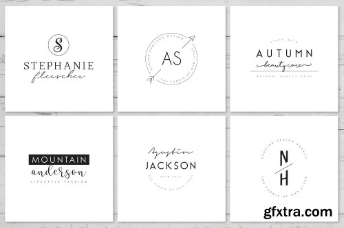 CreativeMarket Minimal Premade Logo Bundle V04 2562978