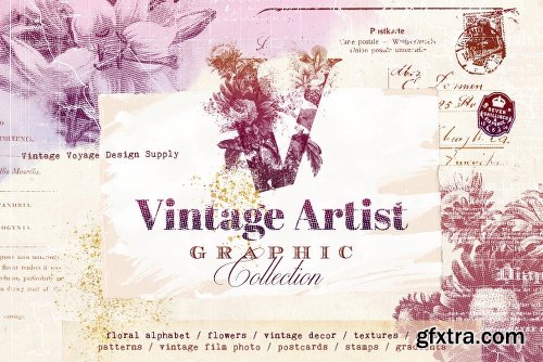 CreativeMarket Vintage Artist Graphic Collection 2506047