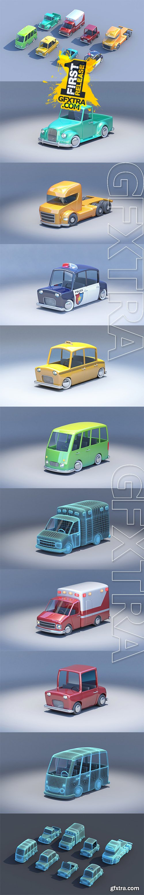 Cubebrush - Toycar Pack