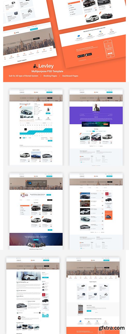 Levley - Rental Multipurpose PSD Template Levley - Rental Multipurpose PSD Template