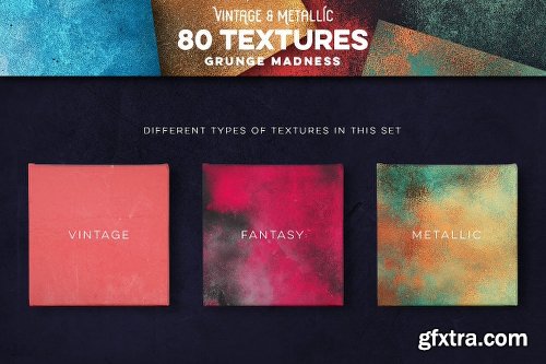 CreativeMarket 80 Vintage &amp; Metallic Textures 2867456