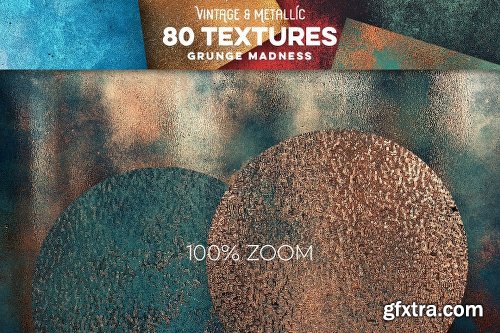CreativeMarket 80 Vintage &amp; Metallic Textures 2867456