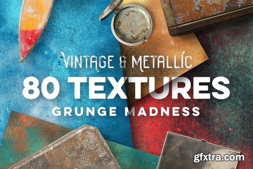 CreativeMarket 80 Vintage &amp; Metallic Textures 2867456