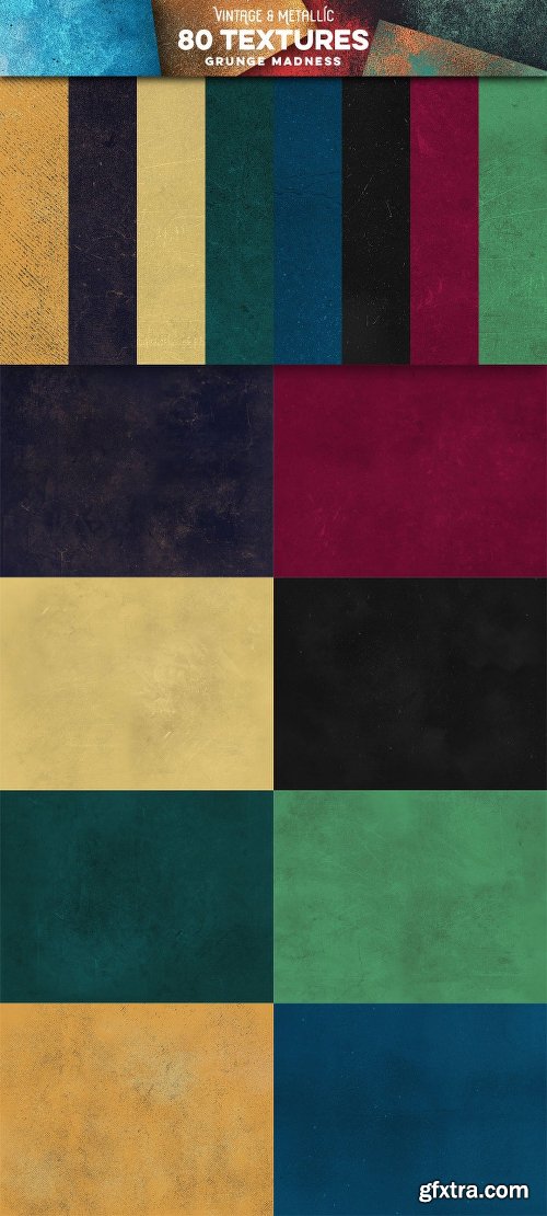 CreativeMarket 80 Vintage &amp; Metallic Textures 2867456