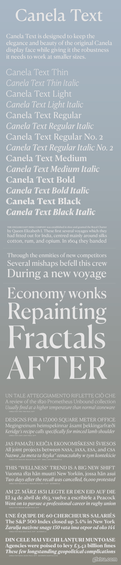 Canela Text Font Family