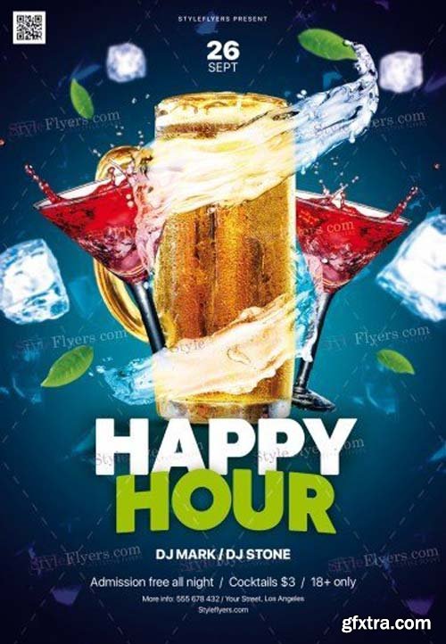 Happy Hour V11 2018 PSD Flyer Template