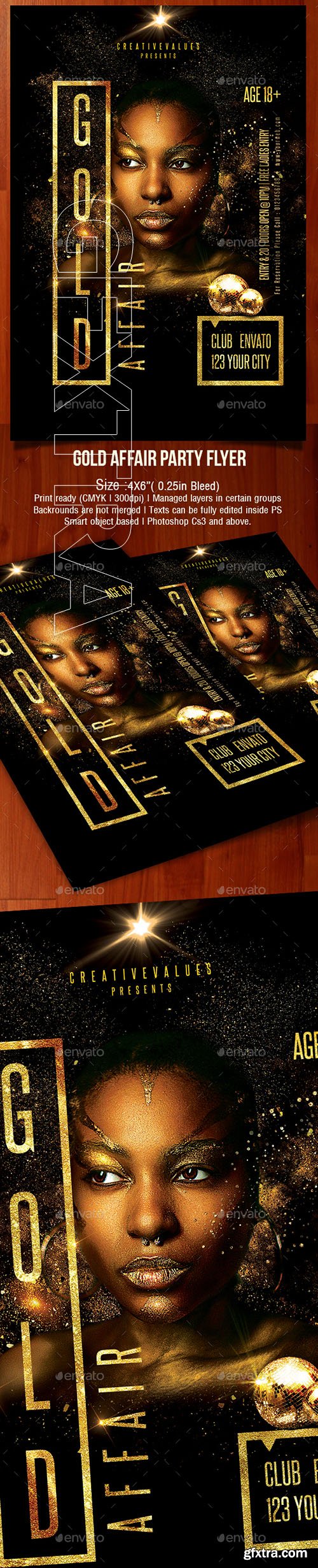 GraphicRiver - Gold Affair Party Flyer 22485458