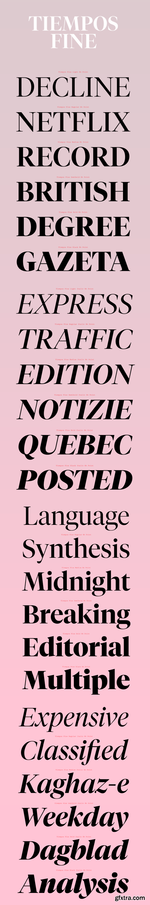 Tiempos Fine Font Family