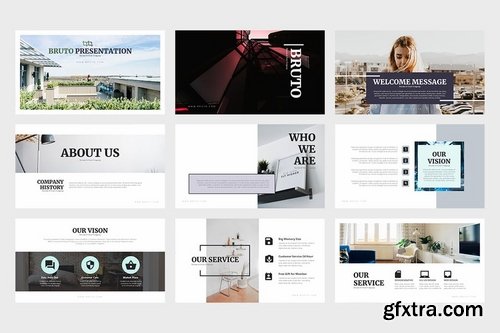 Brutto  Real Estate Powerpoint Template