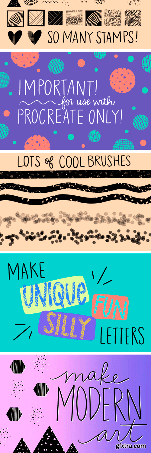 CM - Procreate Stamp Shapes Set Vol.2 2590864