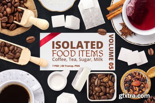 1050+ Isolated Food Items + Premade Scenes