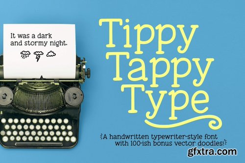 CreativeMarket Tippy Tappy Type: A Typewriter Font! 2824123