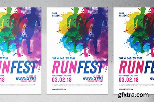 Color Run Festival Flyer