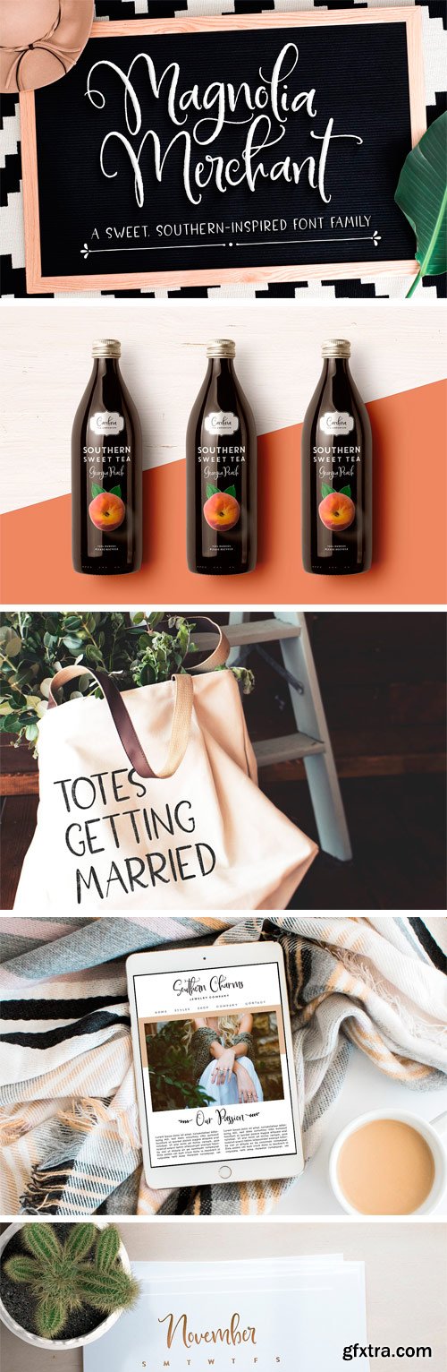 CM - Magnolia Merchant Font Family 1573536