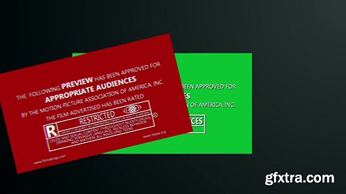 Green screen Opening for Movie R, PG, G 101336