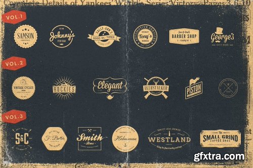 CreativeMarket 30 Vintage Logos Bundle 20875