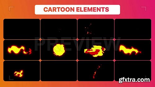 Hand-Drawn Fire Elements Pack 90788 Hand-Drawn Fire Elements Pack 90788