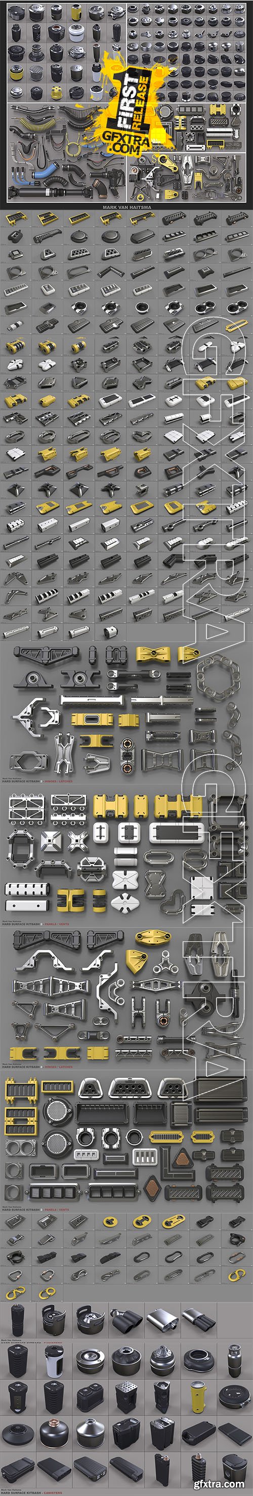 Cubebrush - Hard Surface Kitbash Libraries 1 & 2 Cubebrush - Hard Surface Kitbash Libraries 1 & 2