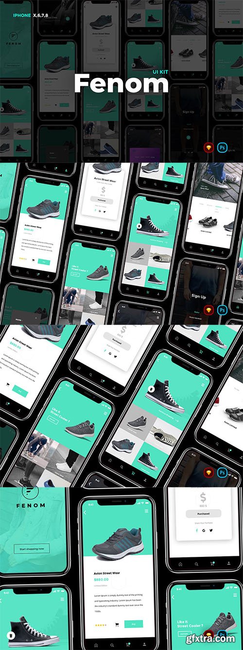 Fenom Creative Shopping App UI Kit Fenom Creative Shopping App UI Kit