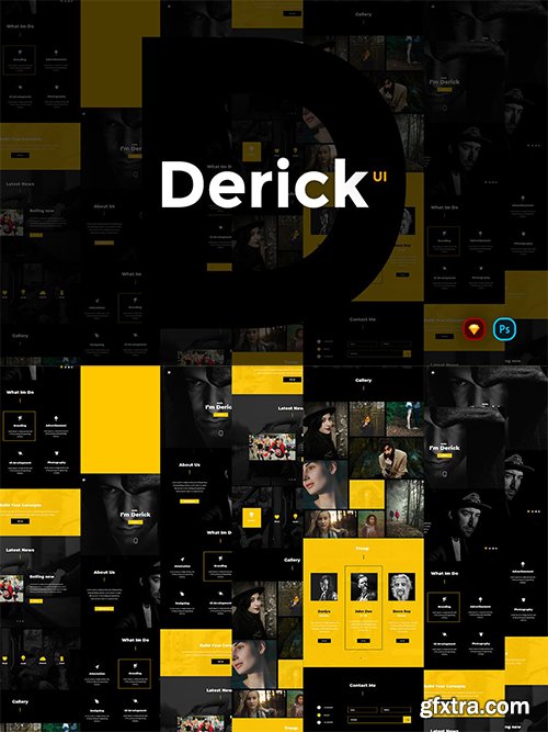 Derick Creative Website UI Kit Derick Creative Website UI Kit