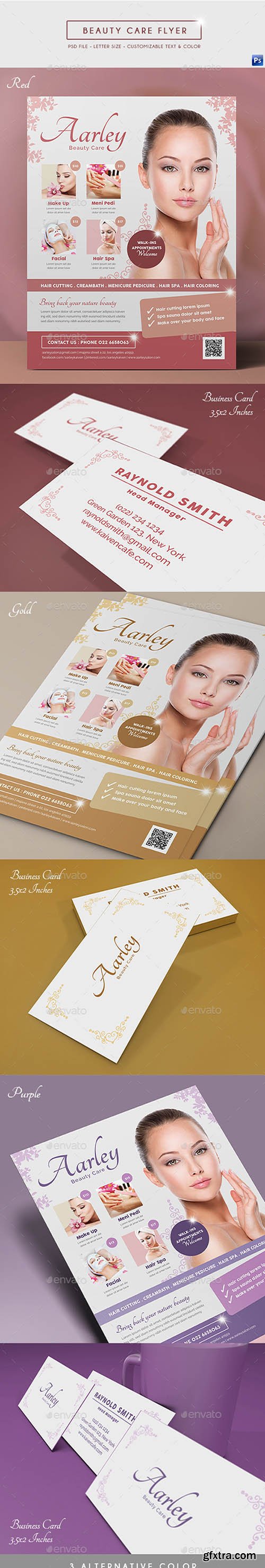 Beauty Care Flyer + Business Card 19396221 Beauty Care Flyer + Business Card 19396221