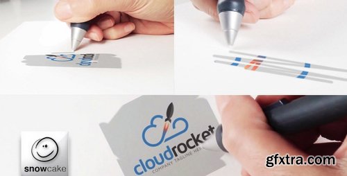 Videohive Hand Is Drawing Logo Mock-Up 9346094